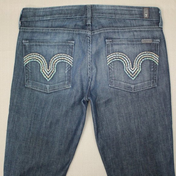 7 For All Mankind Kate Straight Leg Jeans Size 31 - Picture 1 of 9